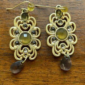 Bundle 3 for $12.  Lia Sophia Gold Tone Earrings with Crystal Accents